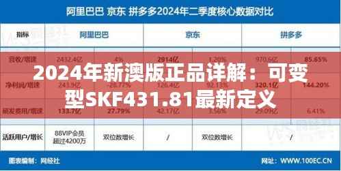 2024年新澳版正品详解:可变型SKF431.81最新定义