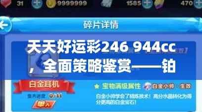 天天好运彩246 944cc,全面策略鉴赏——铂金升级版UKR594.09